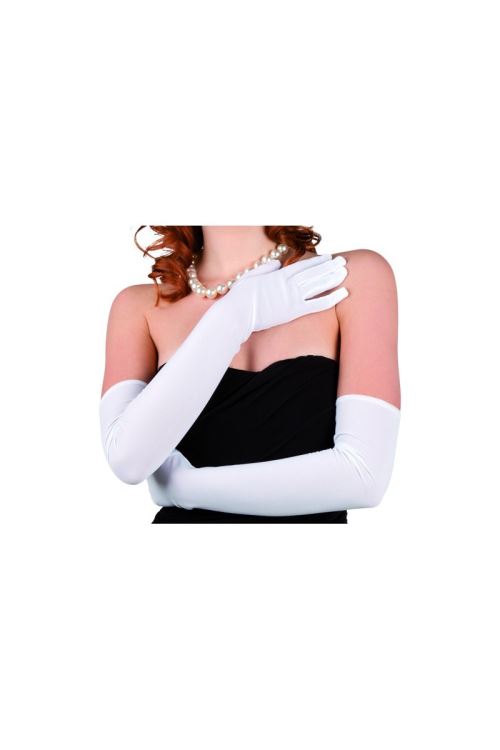 Gants stretch blanc