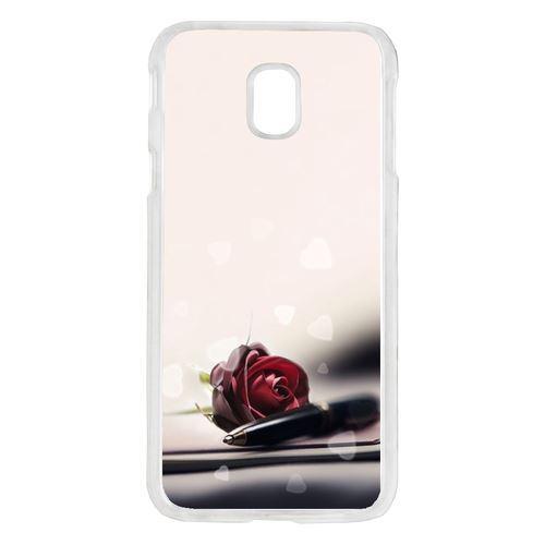 Coque Stylo Rose Coeur Compatible Galaxy J5 2017 Transparent