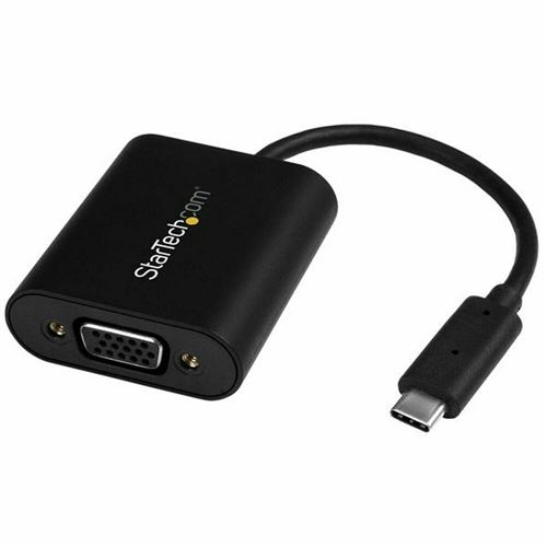Startech.com Startech Adaptateur Usb-C Vers Vga Avec Switch Pour Mode Présentateur - Convertisseur Usb Type-C Vers Hd15 - 1920X1200 - Adaptateur Vidéo Externe - Usb-C - D-Sub
