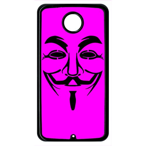 Coque Anonymous Rose Compatible Google Nexus 6 Transparent