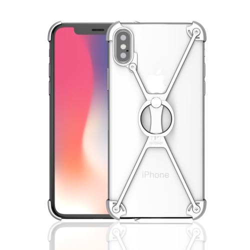 Iphone X / Xs Bumper Métal Type-x Anti-choc Argenté Als80412