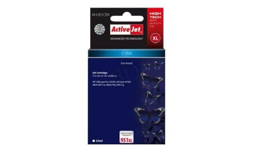 ActiveJet AH-951CRX Premium - 25 ml - cyan - compatible - cartouche d'encre - pour HP Officejet Pro 251dw, 276dw, 8100, 8600, 8600 N911a, 8610, 8615, 8616, 8620, 8625, 8630