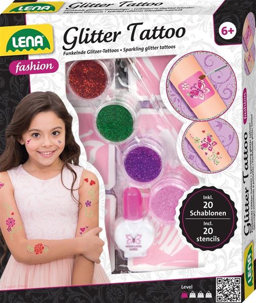 Lena tatouages à paillettes Glamour girls 3-pièces