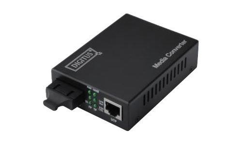 Digitus Professional Dn-82121-1 - Convertisseur De Média À Fibre Optique - 1Gbe - 10Base-T, 1000Base-Lx, 100Base-Tx, 1000Base-T - Rj-45 / Mode Unique Sc - Jusqu'à 10 Km - 1310 Nm