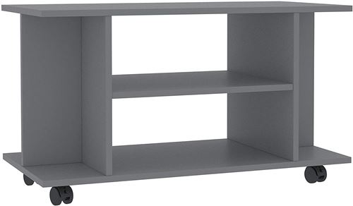 vidaXL Meuble TV avec roulettes Gris 80 x 40 x 40 cm Aggloméré