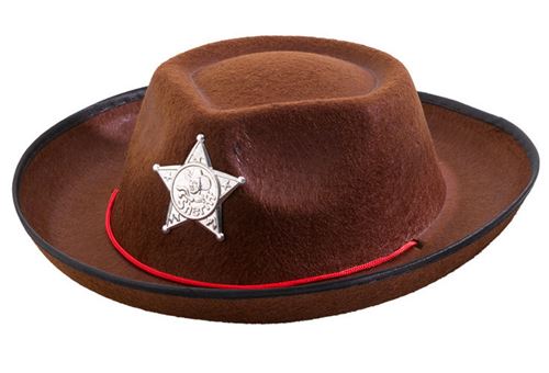 Amscan chapeau de cow-boy Jonny 29 cm feutre brun taille unique