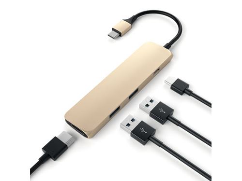 HUB SATECHI slim Type-C MultiPort et adapteur Gold