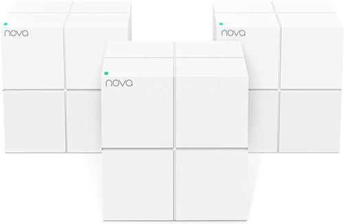 Tenda Nova MW6 - Système Wi-Fi (3 routeurs) - jusqu'à 6000 pieds carrés - maillage - GigE - 802.11a/b/g/n/ac - Bi-bande