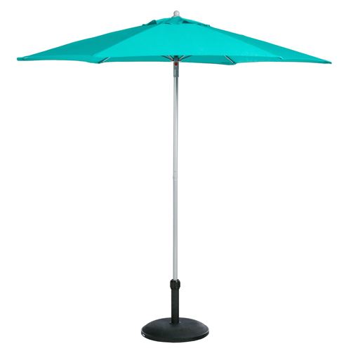 Parasol droit rond Anzio - Diam. 230 cm - Bleu émeraude