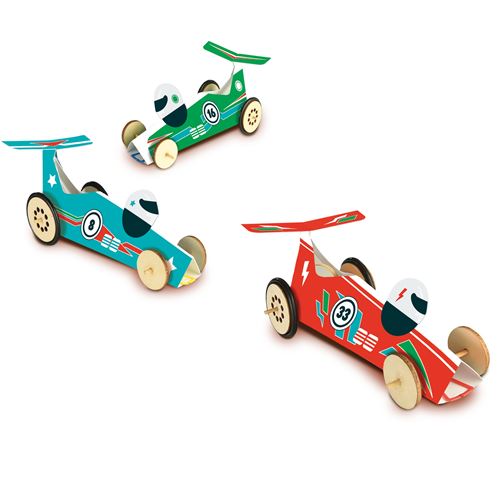 SES Creative kit de voiture de course avec pneus en caoutchouc