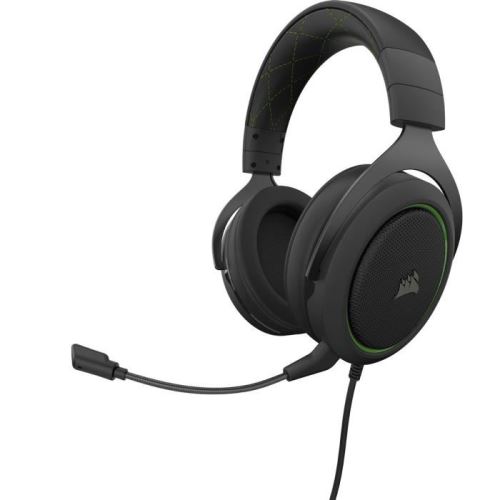 CORSAIR Gaming HS50 PRO STEREO - Koptelefoon - over oor - met bekabeling - 3,5 mm-stekker - groen