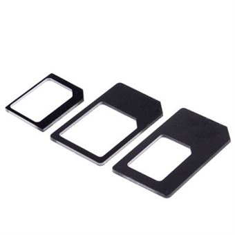 Kit Adaptateur Carte SIM KINHARD 3 Pièces - 4 En 1 Convertisseur Nano/Micro/SIM - Avec Dé à Coudre Et Chiffon