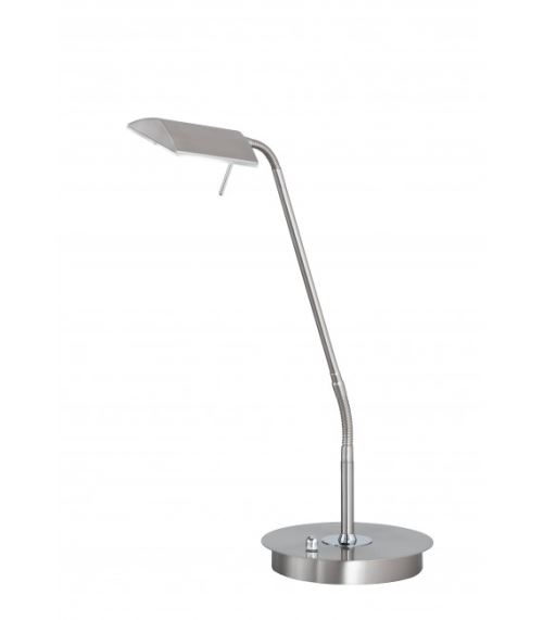 Lampe de table CORY nickel mat/chrome 1 ampoule LED