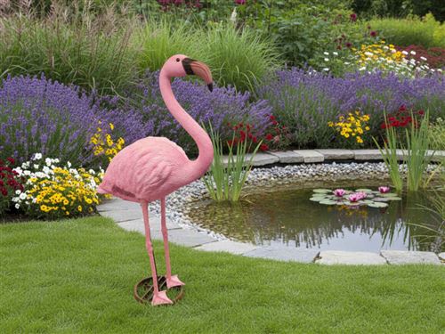 Ubbink Figurine de jardin FLAMANT ROSE H90 cm - vue 1