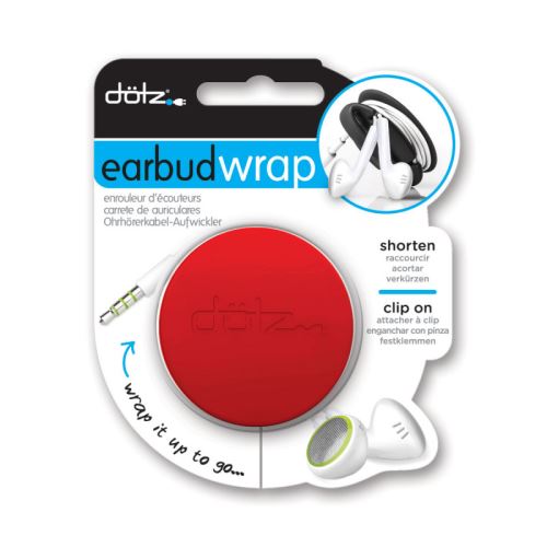 dotz earbud wrap -rouge noir