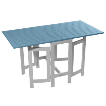 Console Pliante En Bois Peinture Ecologique Bleu Table Pour Le