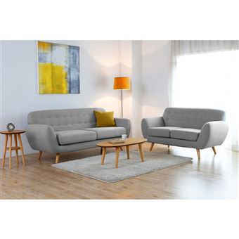 Helsinki 5p Canapés Scandinaves 2 3 Places Gris Anthracite