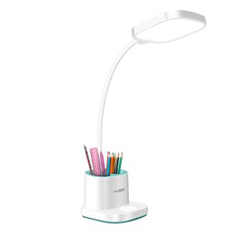 Lampe LED de Bureau Flexible avec Pot à Crayons Fonction PowerBank Max excell Blanc - 1