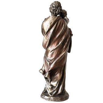 Statue Saint Joseph en résine couleur lilas et brun - L'Oratoire Saint