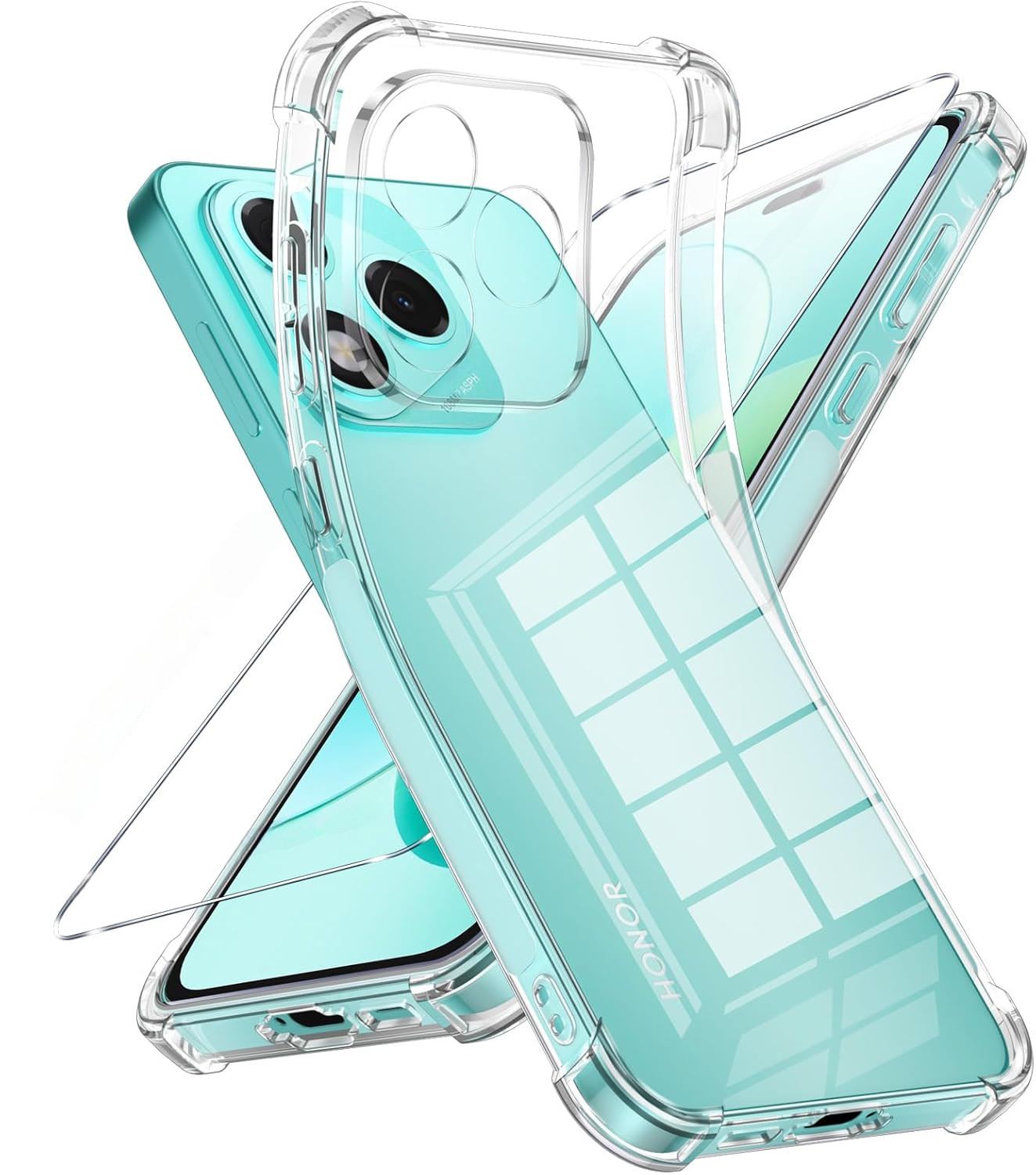 Pack Coque Silicone + Verre Trempé Pour Honor 400 Lite - Little Boutik Neuf