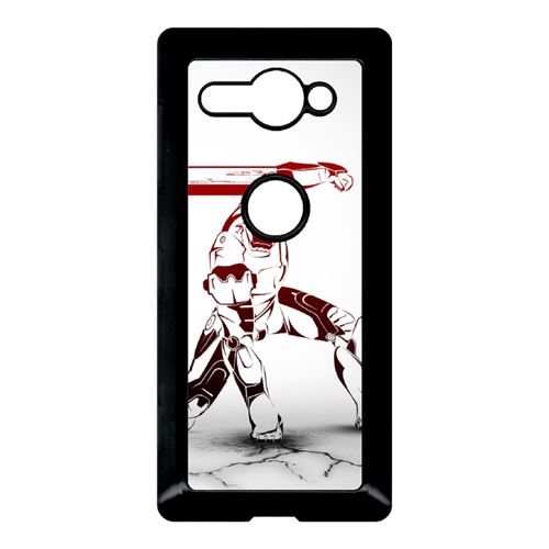 Coque My-Kase pour Xperia XZ2 Compact - 137 iron man comic art - Plastique Noir