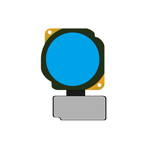 Bouton Home pour Honor View 20 de Remplacement avec Nappe de connexion Bleu Clappio