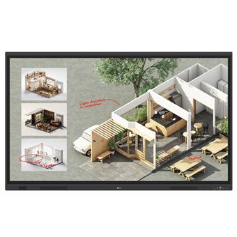 LG CreateBoard 65TR3DQ-B - Classe de diagonale 65" TR3DQ Series écran LCD rétro-éclairé par LED - éducation/entreprise - avec écran tactile (multi-touch) / réseau de 8 microphones - Android - 4K UHD (2160p) 3840 x 2160 - Direct LED - noir - 1