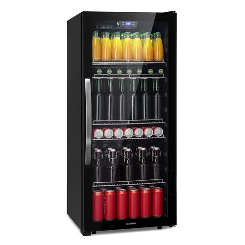 Réfrigérateur Klarstein Beersafe 7XL 242 litres 5 clayettes Porte en verre panoramique Noir