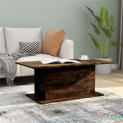 Vidaxl Table Basse Chêne Fumé 102 Cm - Image 3