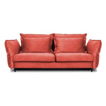 Canape droit MAISON AUBERTIN 3 places en velours rose 165 x 256 x 101 cm - 1