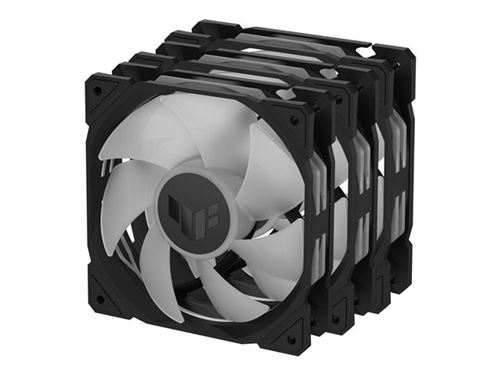 ASUS TUF Gaming TR120 ARGB - Kit de ventilation du boîtier - lame inversée - 120 mm - noir (pack de 3)