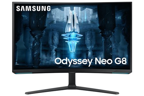 Samsung Noir, Blanc Ecran Pc Gaming Odyssey Neo G8 S32bg850nu 32" 4K Uhd Incurvé Blanc