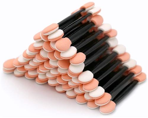 CHENYAO(HZ0008)100 pièces Pinceau à paupières jetable, Fard à Outils de Maquillage,double face