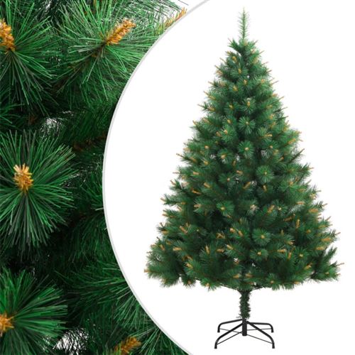vidaXL Sapin de Noël artificiel à charnières avec support PVC 120 cm