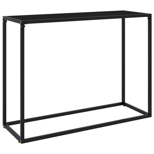 VIDAXL - Table console - Verre trempé - Noir - 100x35x75 cm - Image 3