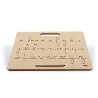 Tablette d'écriture majuscules cursives portative Montessori