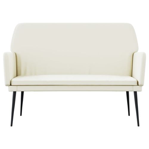 Vidaxl Banc Crème 108X79x79 Cm Velours - Image 2