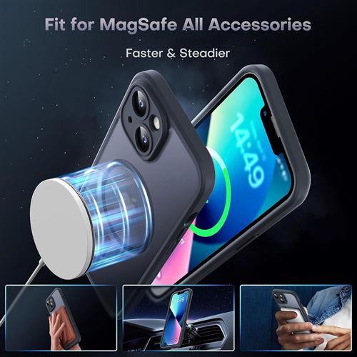 ZZDZZ Coque magnétique conçue pour iPhone 13 [compatible avec MagSafe