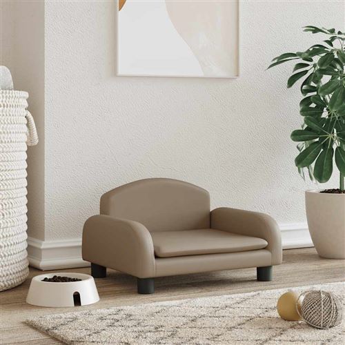 vidaXL Hondenmand 50x40x30 cm kunstleer cappuccinokleurig171980