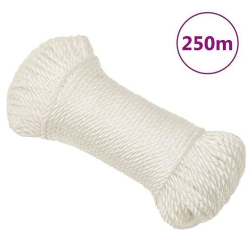VIDAXL - Corde de travail - 8 mm - 250 m - Blanc - Image 3
