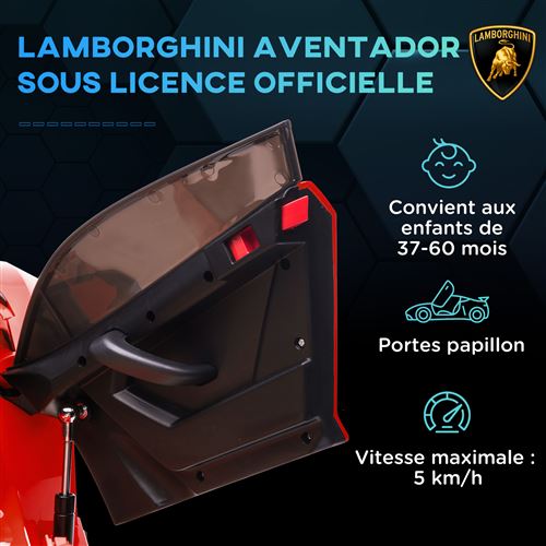 voiture électrique pour enfant Aventador rouge Lamborghini