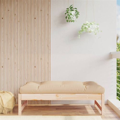 Non Communiqué Marron Repose Pied De Jardin 120X80 Cm Bois De Pin Massif