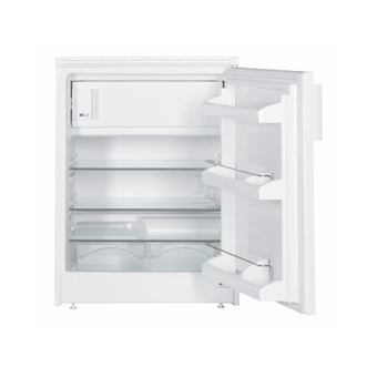 Refrigerateur Encastrable/habillable tout utile, volume utile 151 L, hauteur de niche 82 cm, a installer sous plan de travail. Equipement interieur en verre et ABS blanc avec eclairage LED