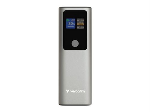 VERBATIM Power Bank -  - ChargenGo - 27000mAh - 183W - &Eacute;cran TFT