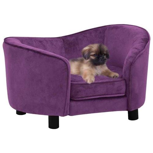 Meilleurs prix pour vidaXL Canapé pour chien Bordeaux 69x49x40 cm Peluche
