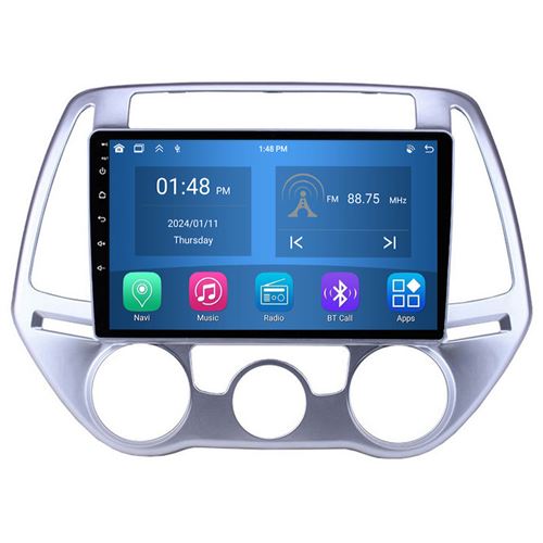 Autoradio RoverOne® Bluetooth CarPlay Android Auto Navigation 4Go RAM 64Go ROM pour Hyundai i20 PB 2012-2014