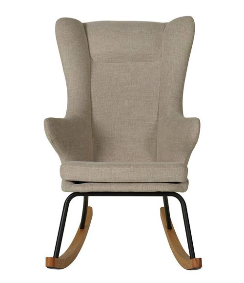 Les Tendances Fauteuil à bascule tissu beige Luxare