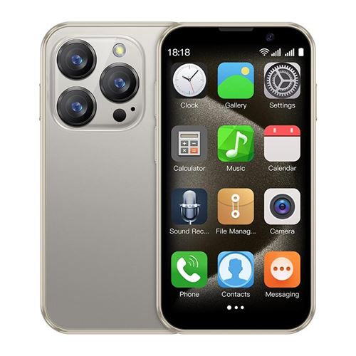 Mini Smartphone Petite Taille 3 Pouces Android 9 Dual SIM 2GB+16GB Rose Or YONIS