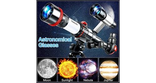 Télescope astronomique professionnelle pour enfants simulant l'observation d'étoiles