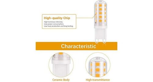 DiCUNO Ampoule LED G9 blanc chaud 3000K, 3W équivalen 40W halogène